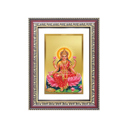 Goddess Lakshmi | Devi of Wealth & Prosperity Wall and Tabletop Photo Frame in 24K Gold Plated Foil