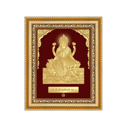 Goddess Lakshmi | Devi of Wealth & Prosperity Gold on Gold Wall Hanging Frame in 24K Gold Plated Foil
