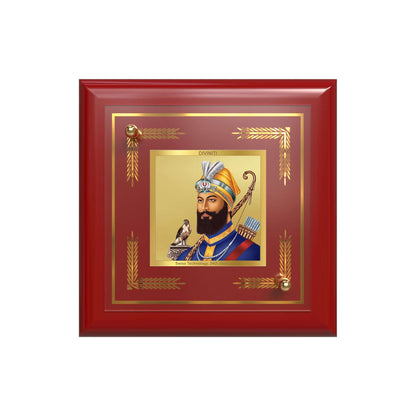 Guru Gobind Singh Ji | Tenth Sikh Guru | Founder of Khalsa For Tabletop Frame in 24K Gold Plated Foil