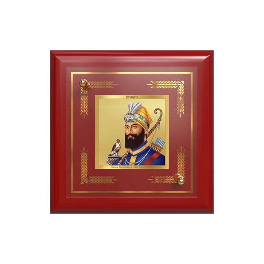Guru Gobind Singh Ji | Tenth Sikh Guru | Founder of Khalsa For Tabletop Frame in 24K Gold Plated Foil