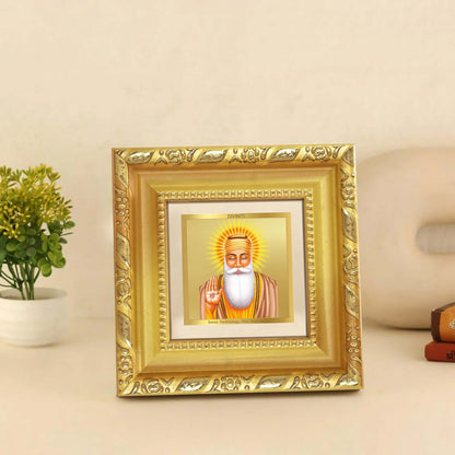 Guru Nanak Dev Ji | First Sikh Guru | Founder of Sikhism For Tabletop Frame in 24K Gold Plated Foil
