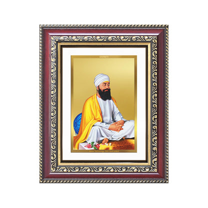 Guru Tegh Bahadar Sahib Ji | Divine Wall and Tabletop Photo Frame in 24K Gold Plated Foil