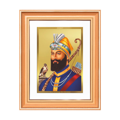 Guru Gobind Singh Ji | Divine Wall Mount Photo Frame in 24K Gold Plated Foil
