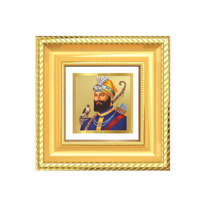 Guru Gobind Singh Ji Tabletop Frame in 24k gold plated foil