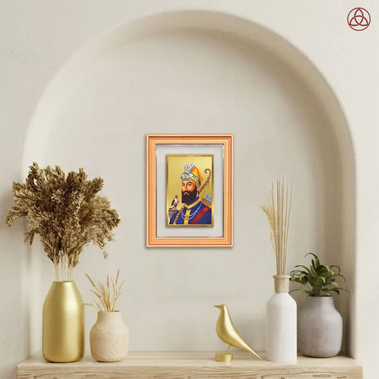 Guru Gobind Singh Ji | Divine Wall Photo Frame in 24K Gold Plated Foil