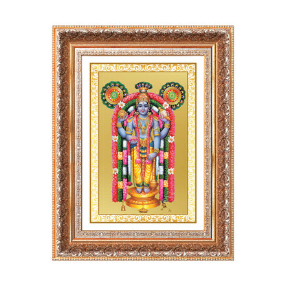 Guruvayurappan | Lord Krishna of Guruvayur Wall Mount Photo Frame in 24K Gold Plated Foil