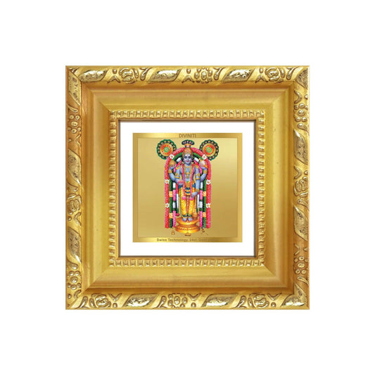 Guruvayurappan | Lord Krishna | Divine Form of Worshipped Deity For Tabletop Frame in 24K Gold Plated Foil
