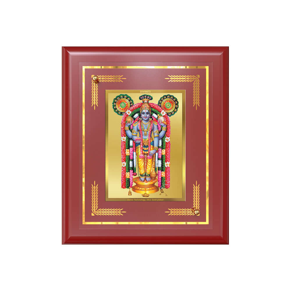 Lord Guruvaurappan For Wall & Tabletop Frame in 24K Gold Plated Foil