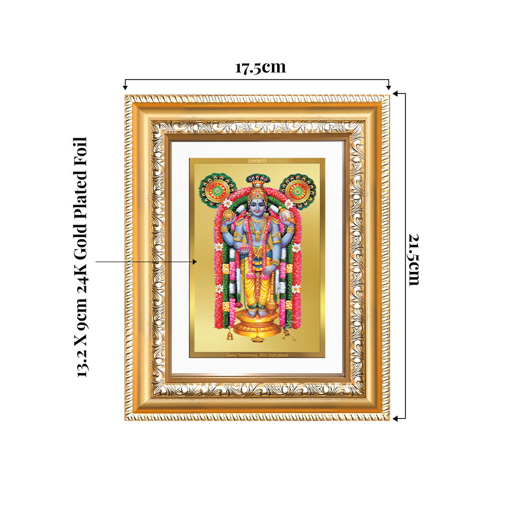Guruvayurappan Photo Frame in 24K Gold Plated Foil