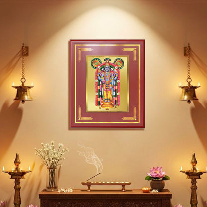 Guruvayurappan | Lord Krishna of Guruvayur Wall Mount Photo Frame in 24K Gold Plated Foil