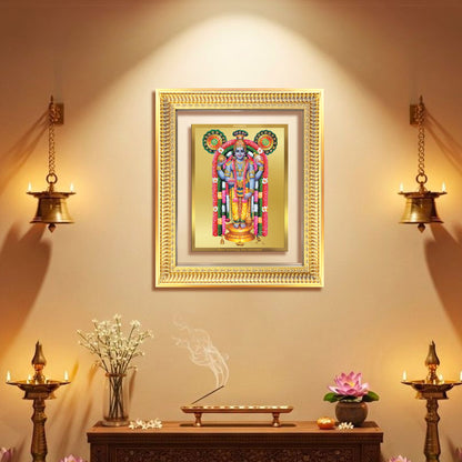 Guruvayurappan | Lord Krishna of Guruvayur Wall Mount Photo Frame in 24K Gold Plated Foil