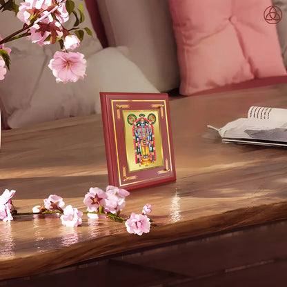 Guruvayurappan | Lord Krishna of Guruvayur Wall & Tabletop Photo Frame in 24K Gold Plated Foil
