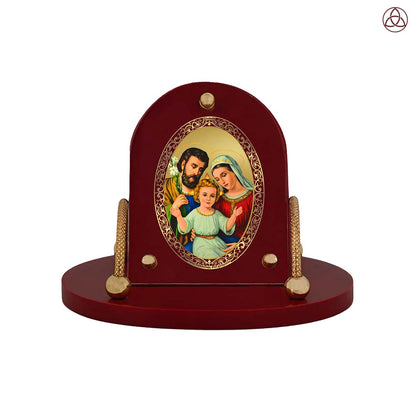 Holy Family | Divine Christian Car Dashboard & Tabletop Photo Frame in 24K Gold Plated Foil