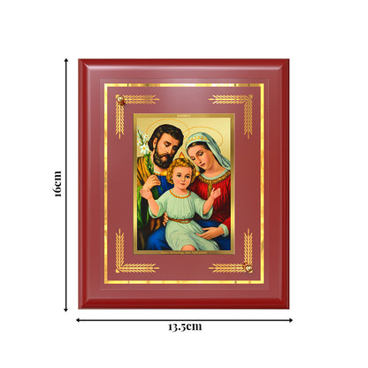 Holy Family | Sacred Wall & Tabletop Photo Frame in 24K Gold Plated Foil