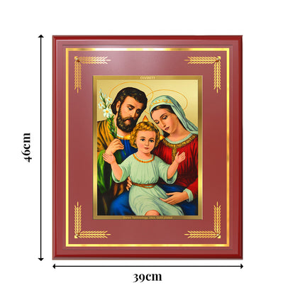 Holy Family | Sacred Wall Mount Photo Frame in 24K Gold Plated Foil