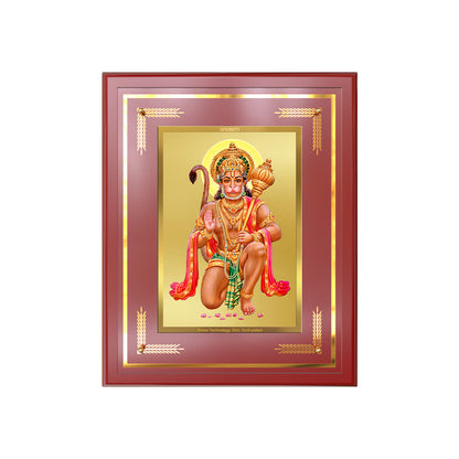 Lord Hanuman | Blessings Pose Wall & Tabletop Frame in 24K Gold Plated Foil