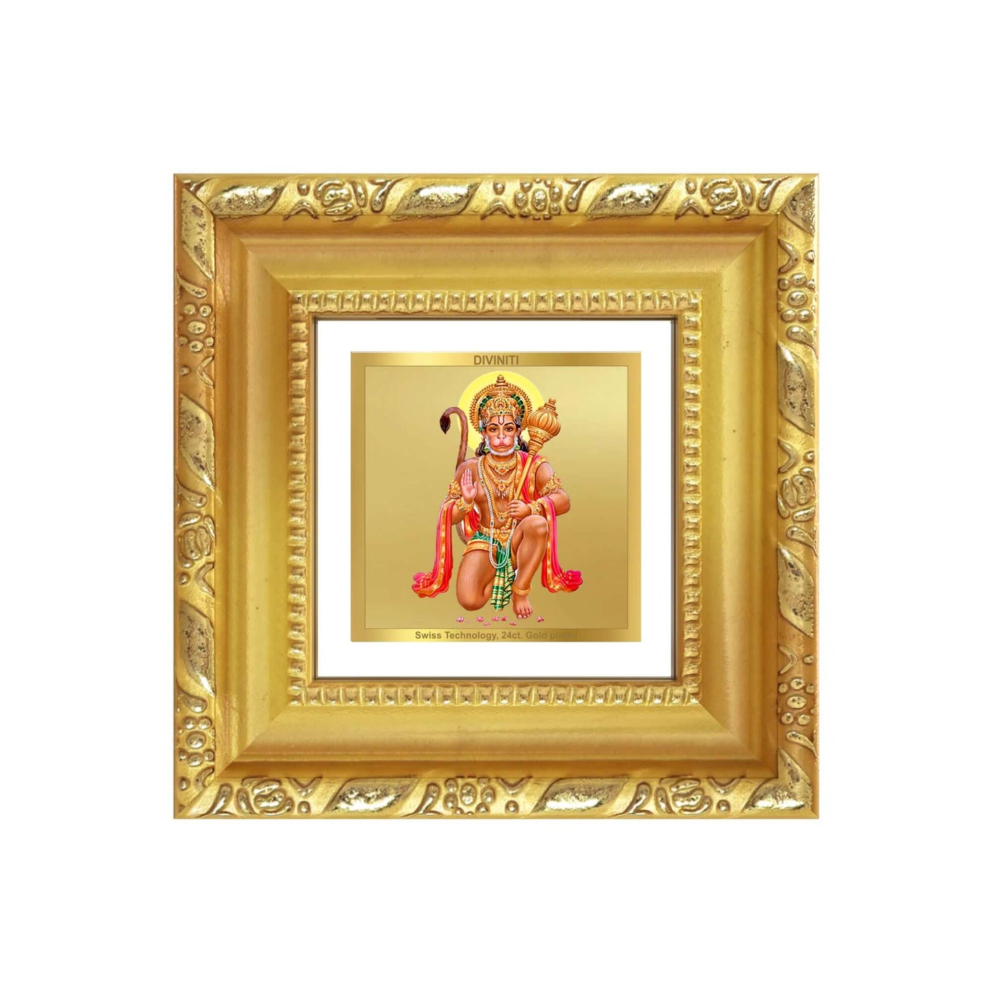 Hanuman Ashirwad | Lord Hanuman | Divine Blessings & Protection For Tabletop Frame in 24K Gold Plated Foil