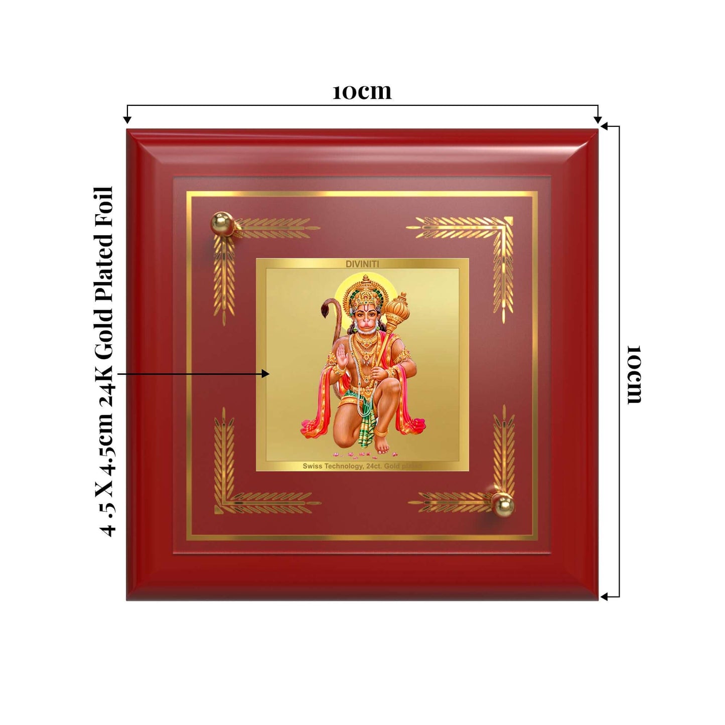 Hanuman Ashirwad | Lord Hanuman | Divine Blessings & Protection For Tabletop Frame in 24K Gold Plated Foil