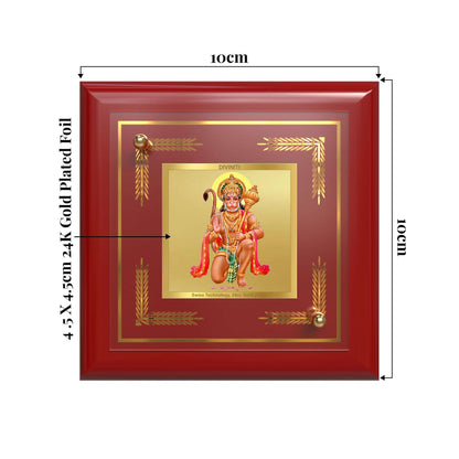 Hanuman Ashirwad | Lord Hanuman | Divine Blessings & Protection For Tabletop Frame in 24K Gold Plated Foil