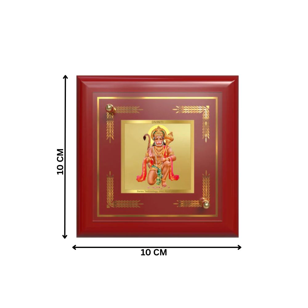 Hanuman Ashirwad | Lord Hanuman | Divine Blessings & Protection For Tabletop Frame in 24K Gold Plated Foil