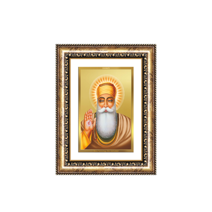 Diviniti 24K Gold Plated Guru Nanak Dev Ji (Classic) Sacred Sikh Wall Frame for Home Decor & Office Ambiance | Premium Spiritual Gift