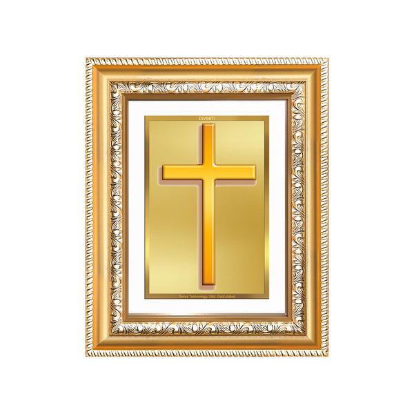 Holy Cross Tabletop Photo Frame in 24K Gold Plated Foil – DIVINITI ...