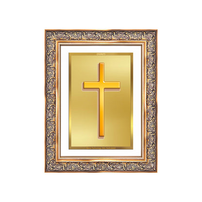 Holy Cross | Sacred Christian Symbol Wall Art Photo Frame in 24K Gold Plated Foil