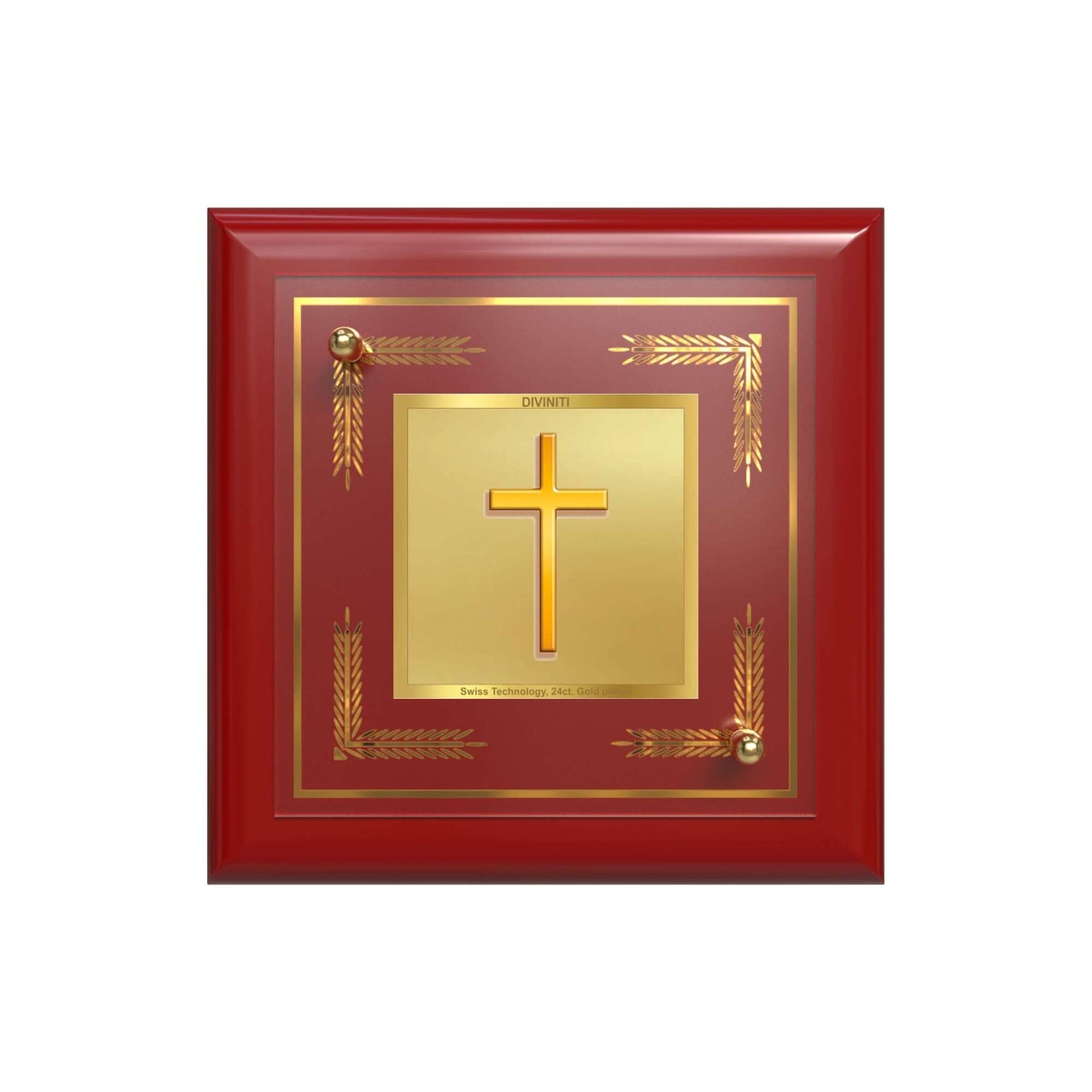 Holy Cross | Christian Symbol | Sacred Representation of Faith For Tabletop Frame in 24K Gold Plated Foil