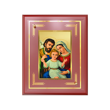Holy Family | Sacred Wall and Tabletop Photo Frame in 24K Gold Plated Foil