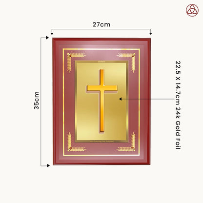 Holy Cross | Wall Photo Frame in 24K Gold Plated Foil