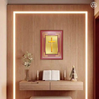 Holy Cross | Wall Photo Frame in 24K Gold Plated Foil