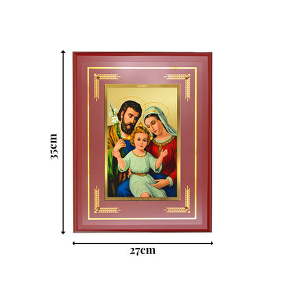 Diviniti Holy Family Wall Photo Frame in 24K Gold Plated Foil | Love, Unity & Divine Blessings