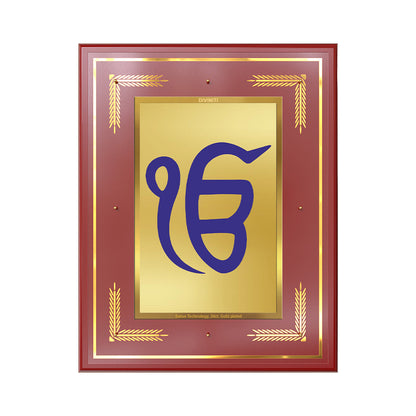 Ik Onkar | Sacred Sikh Symbol Wall Art Photo Frame in 24K Gold Plated Foil