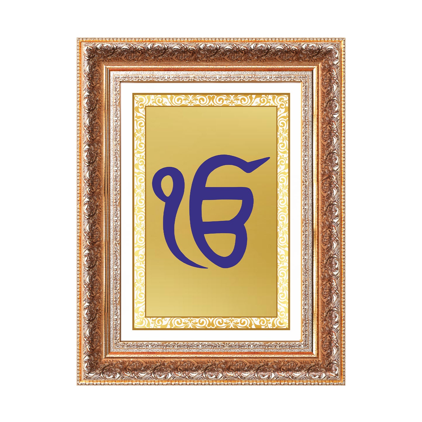 Ik Onkar | Sacred Sikh Symbol Wall Art Photo Frame in 24K Gold Plated Foil