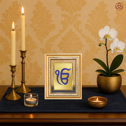 Ik Onkar | Sacred Wall & Tabletop Photo Frame in 24K Gold Plated Foil