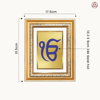 Ik Onkar | Sacred Wall & Tabletop Photo Frame in 24K Gold Plated Foil