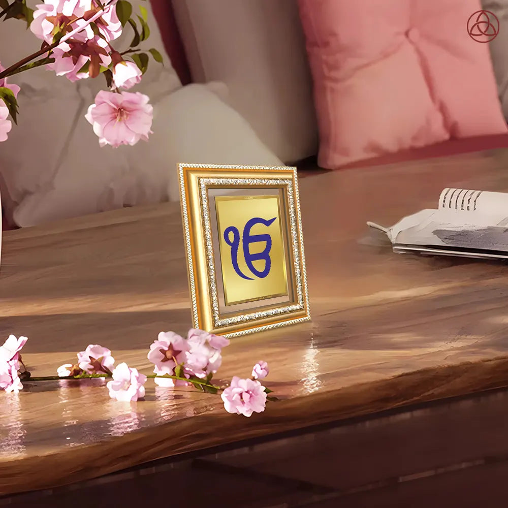 Ik Onkar | Sacred Wall & Tabletop Photo Frame in 24K Gold Plated Foil
