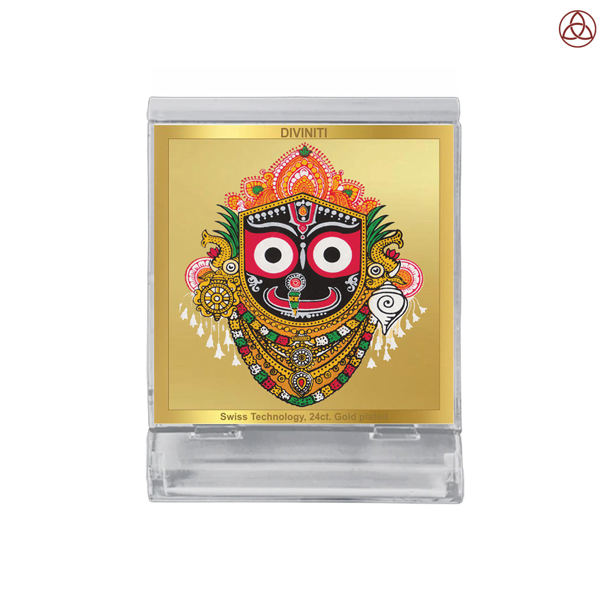Jagannath | Divine Lord Jagannath Car Dashboard & Tabletop Photo Frame in 24K Gold Plated Foil