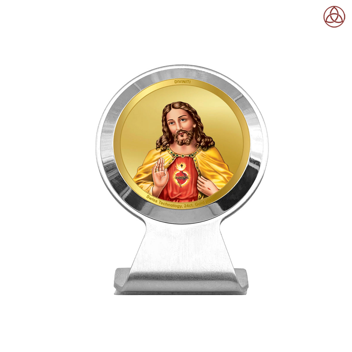 Jesus Christ | Divine Christian Car Dashboard & Tabletop Photo Frame in 24K Gold Plated Foil