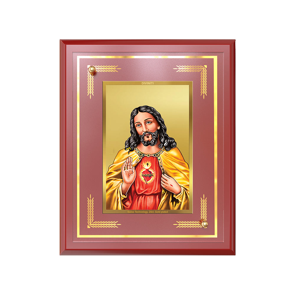 Jesus Christ | Sacred Wall and Tabletop Photo Frame in 24K Gold Plated Foil