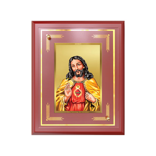Jesus Christ | Sacred Wall and Tabletop Photo Frame in 24K Gold Plated Foil