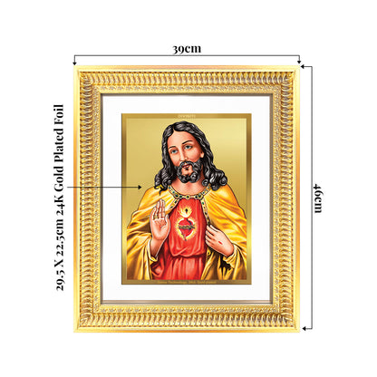 Jesus Christ | Sacred Wall Mount Photo Frame in 24K Gold Plated Foil