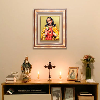 Jesus Christ | Sacred Wall Mount Photo Frame in 24K Gold Plated Foil