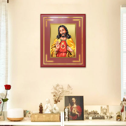 Jesus Christ | Sacred Wall Mount Photo Frame in 24K Gold Plated Foil