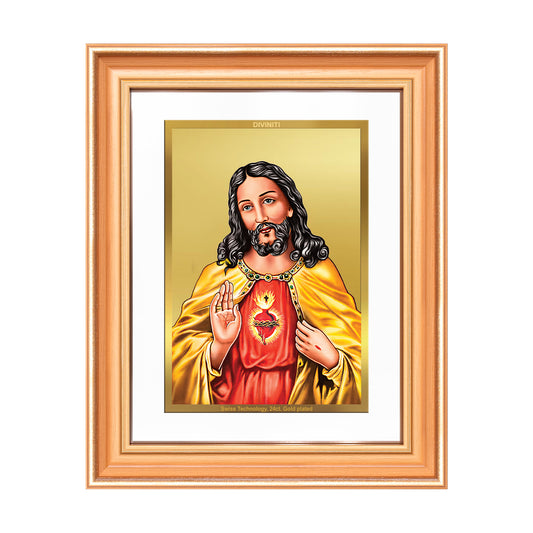 Jesus Christ | Sacred Wall Mount Photo Frame in 24K Gold Plated Foil