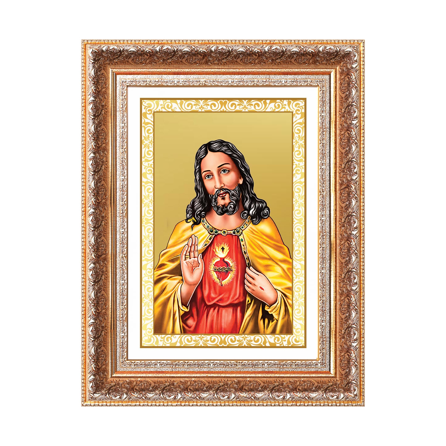 Jesus Christ | Sacred Wall Mount Photo Frame in 24K Gold Plated Foil