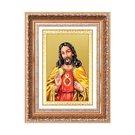 Jesus Christ | Sacred Wall Mount Photo Frame in 24K Gold Plated Foil