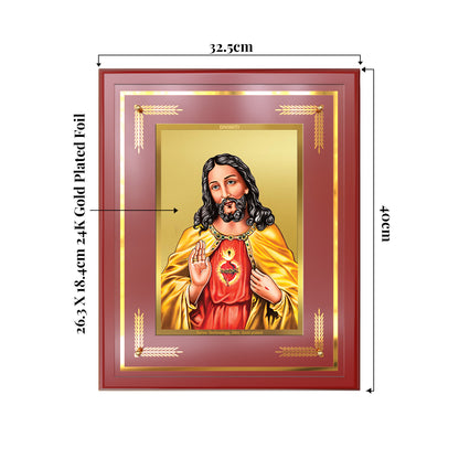 Jesus Christ | Sacred Wall Mount Photo Frame in 24K Gold Plated Foil