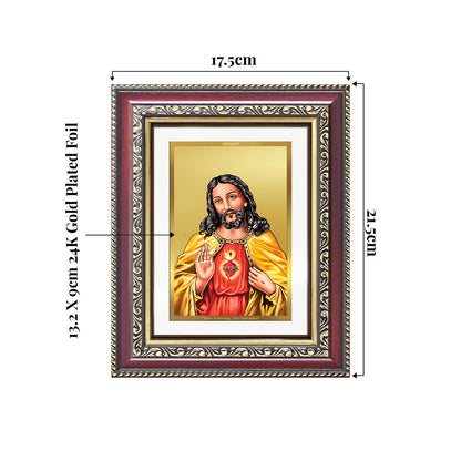 Jesus Christ | Sacred Wall and Tabletop Photo Frame in 24K Gold Plated Foil