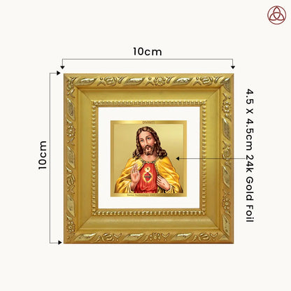 Jesus Christ | Symbol of Peace, Sacrifice & Redemption Tabletop Frame in 24K Gold Plated Foil